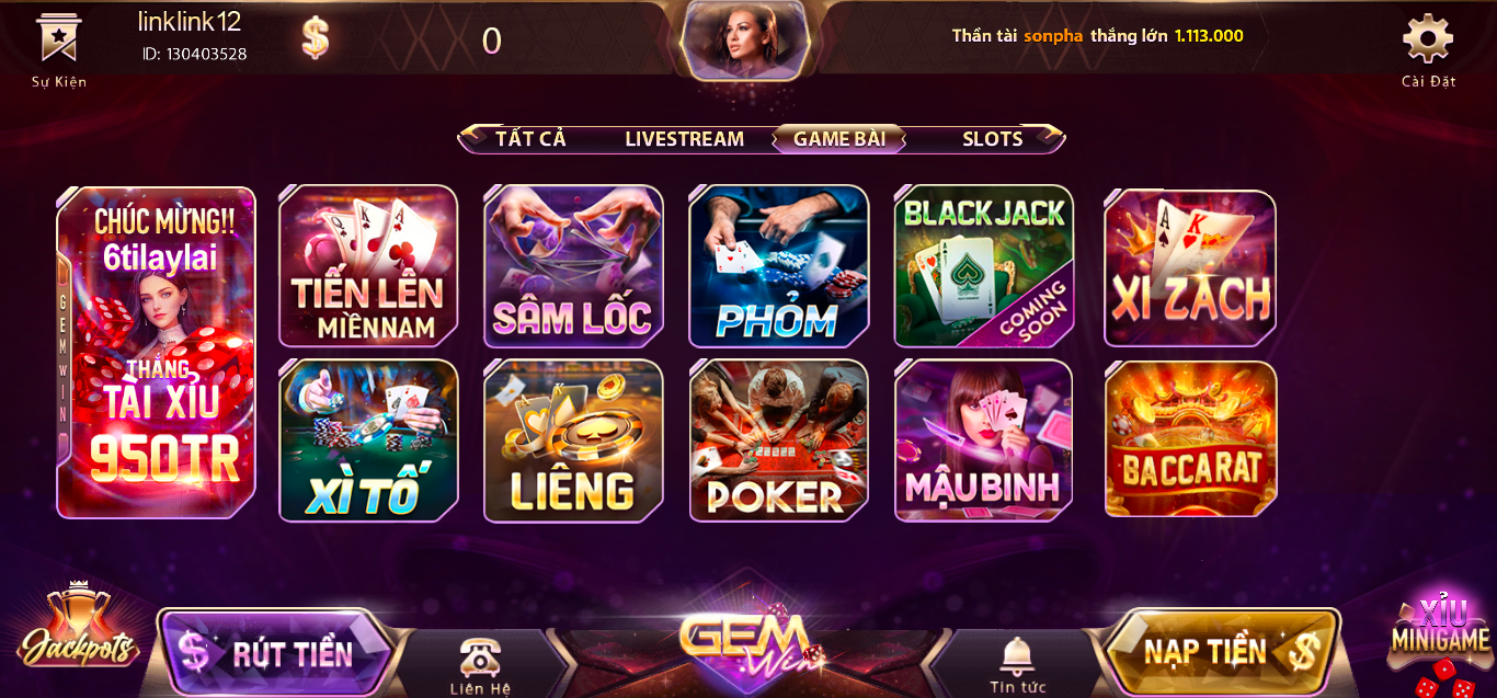 Đôi nét về tựa game đánh bài đổi thưởng sâm lốc trên Gemwin