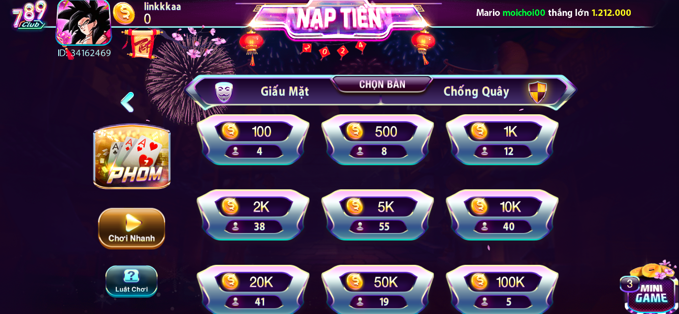 Luật chơi game bài đổi thưởng uy tín Phỏm cơ bản tại 789club