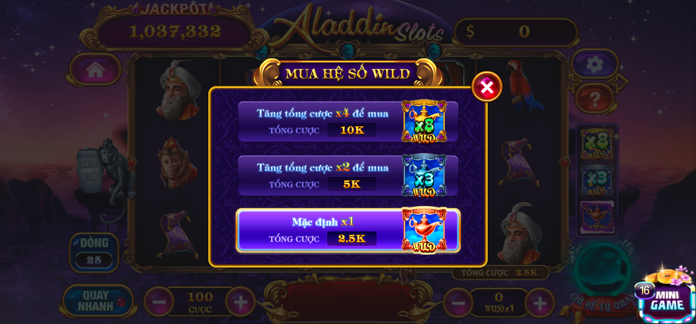 Các bước để tham gia chơi Aladdin tại cổng game bài đổi thưởng 789club