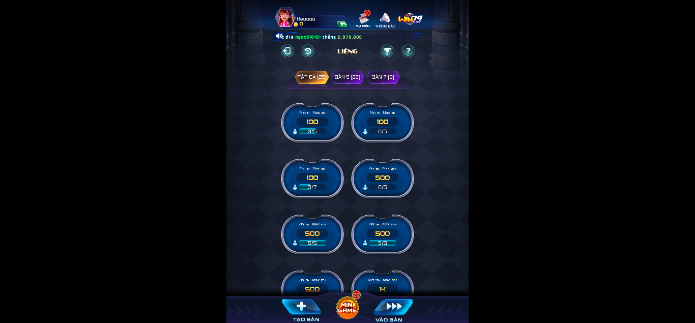 Cách chơi game bài đổi thưởng Liêng đầy đủ nhất tại Win79