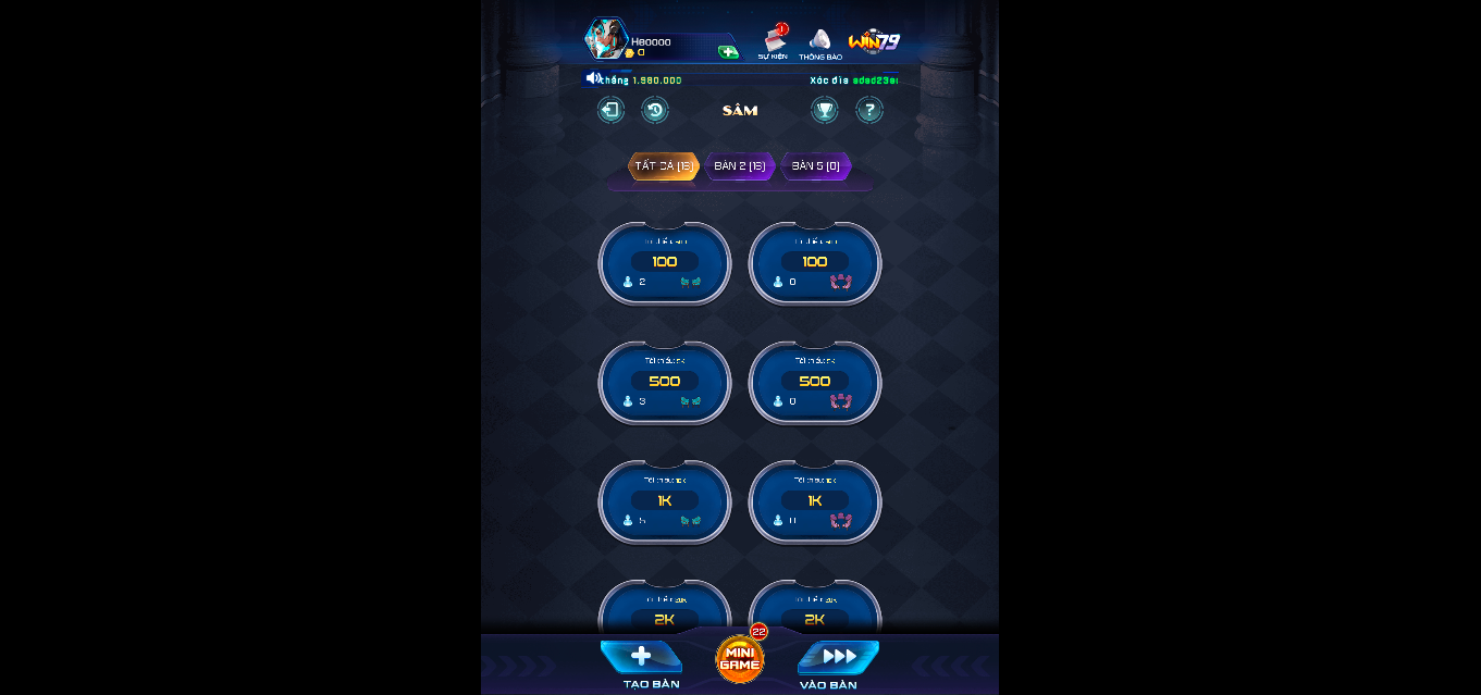 Luật chơi đánh bài đổi thưởng Sâm chi tiết tại cổng game Win79