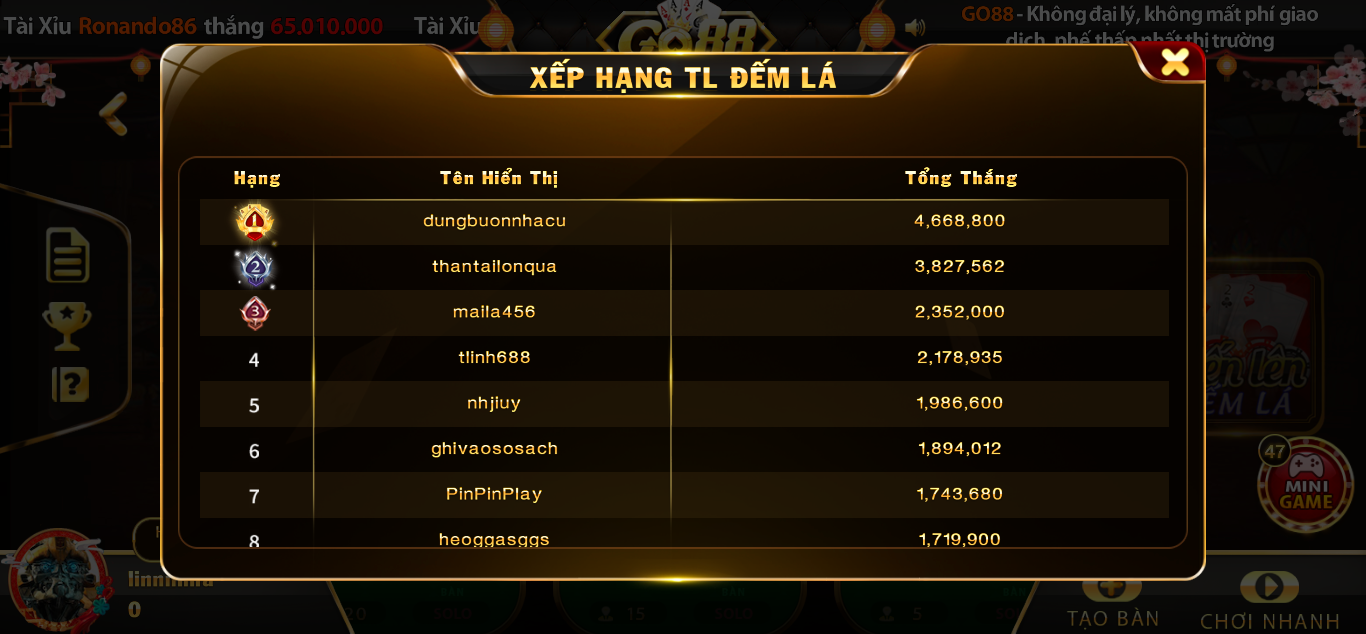 Những lưu ý khi tham gia game bai doi thuong tiến lên đếm lá Go88