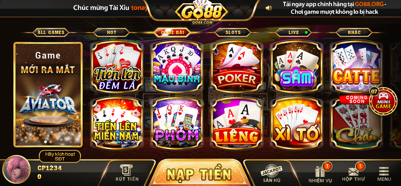 Giới thiệu trò đánh bài Tiến lên đếm lá tại Go88