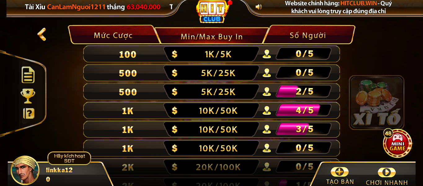 Ưu điểm vượt trội của game bài đổi thưởng Xì tố Hitclub